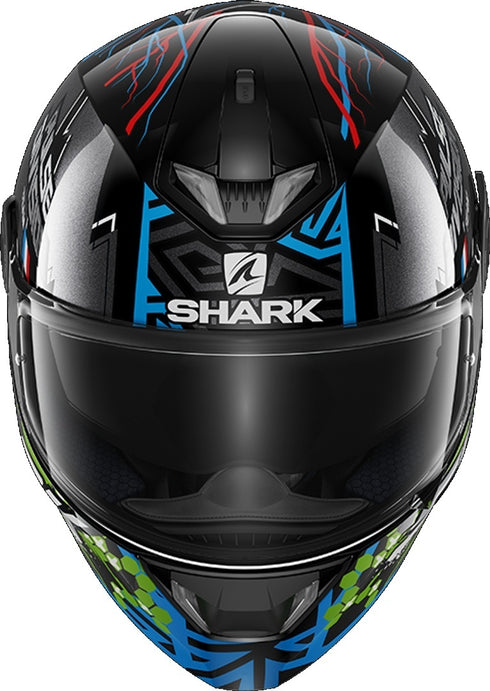 Shark Skwal 2 Noxxys LED Helmet - Black/Blue KBG