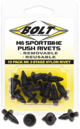 Bolt 10 Pack M6 Removable Nylon Rivets