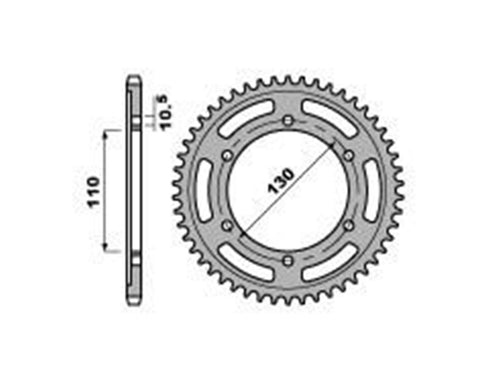 PBR REAR SPROCKET 4398 42T