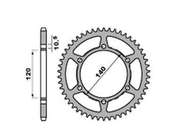 PBR REAR SPROCKET 0489 38T