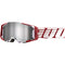 100% Armega Oversized Deep Red Goggles-Flash Silver Lens