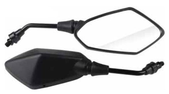 Motrix Mirror Set 10mm Diamond - Black