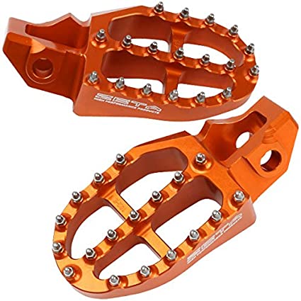 ZETA Alu Footpegs - KTM SX16 - Orange