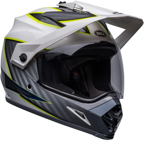 Bell MX-9 Adventure MIPS Dalton Helmet - White/Hi-Viz Yellow