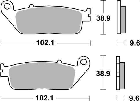 SBS FA196 Sinter Road Pads - Front