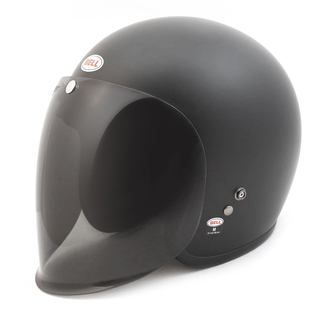 Bell Custom 500 3-Snap Bubble Shield - Silver Iridium Visor For Motorcycle Helmets