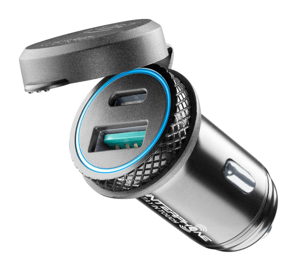 Interphone USB + Type C Adapter for Cigarette Lighter