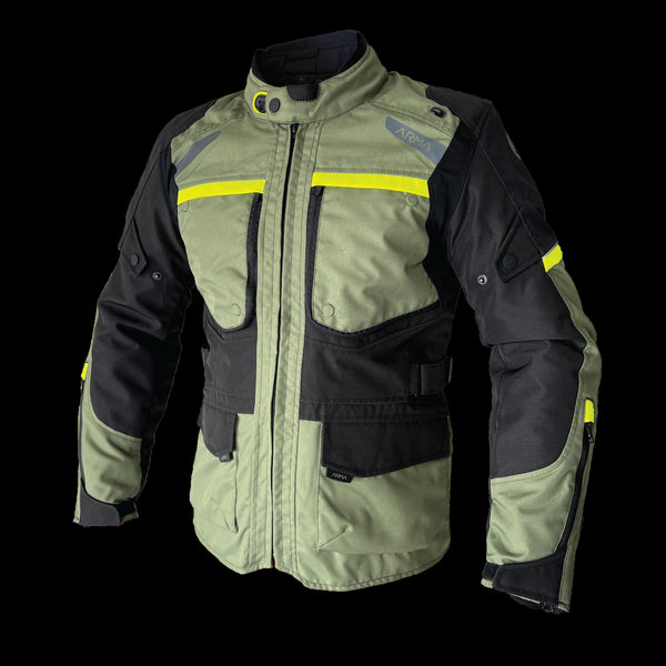 Arma Adventure Armadillo Jacket - Olive Green/Yellow