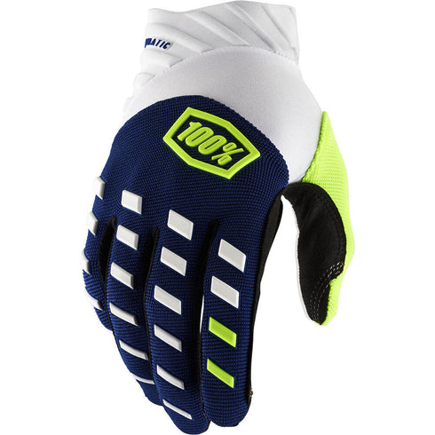 100% Airmatic Gloves - Navy/White