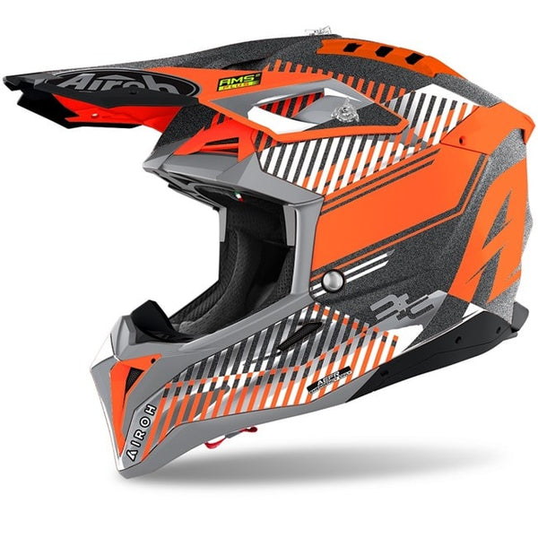 Airoh Aviator 3 Wave Helmet - Orange Chrome