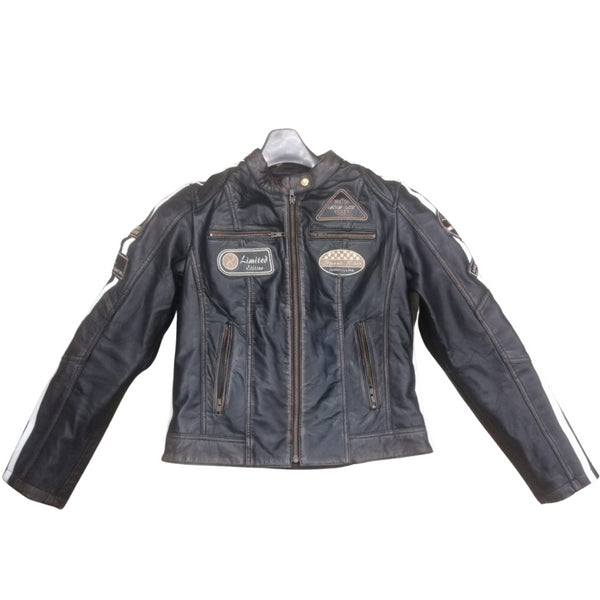 Nexo Sports Ladies Cafe Racer Jacket - Brown