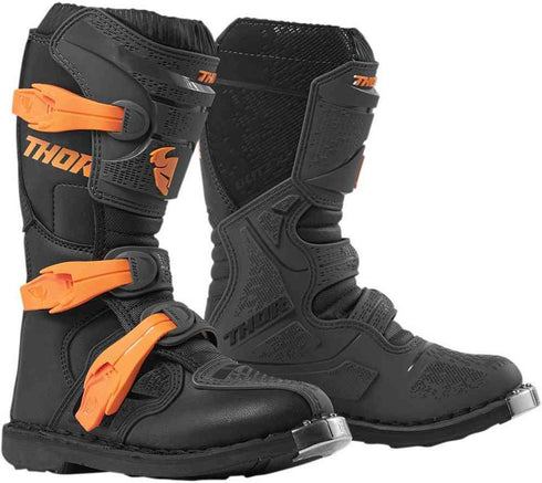 Thor 2023 Youth Blitz XP Boots - Charcoal/Orange