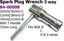 Motrix 3 Way Spark Plug Wrench