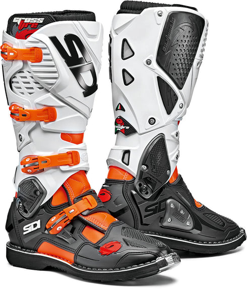 Sidi Crossfire 3 Boots - White/Orange/Black