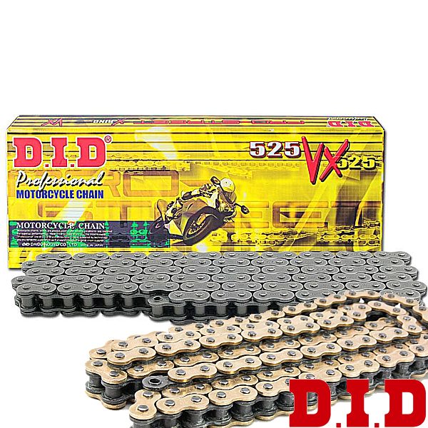 DID 525VX 120L X-Ring Chain - Gold/Black (Sold Separately)