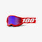 100% Accuri 2 Youth Goggles Neon Red-Mirror Blue Lens