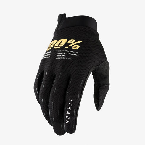 100% iTrack Youth Gloves - Black