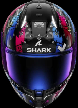 Shark Skwal i3 Hellcat Helmet - KUB (Extra Blue Visor Included)