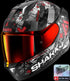 Shark Skwal i3 Hellcat Helmet - Matt KUR (Extra Red Visor Included)