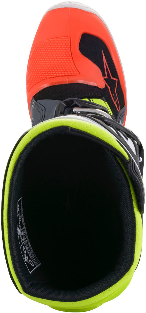 Alpinestars Tech 7S Youth Boots - Dark Grey/Red/Yellow