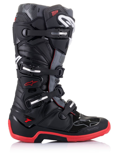 Alpinestars Tech 7 Boots - Black/Charcoal Grey/Red