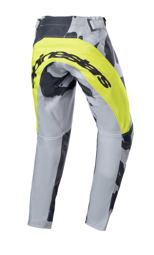 Alpinestars 2023 Youth Racer Tactical Pants Cast Grey Camo Yellow Fluo