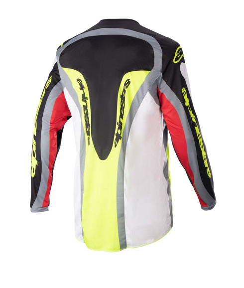 Alpinestars Fluid Agent Jersey - Black/Mars Red/Yellow Fluo