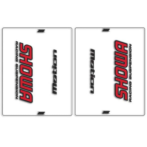 Dirt Freak F-Fork Outer Decals Clear Showa Red/Black