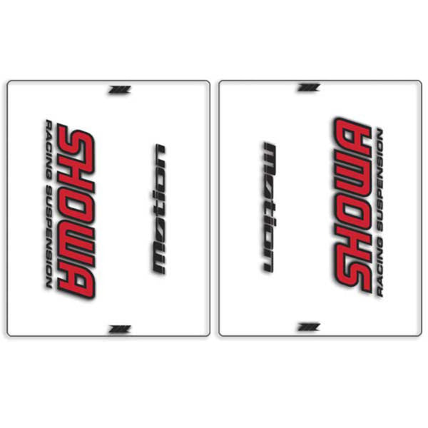 Dirt Freak F-Fork Outer Decals Clear Showa Red/Black