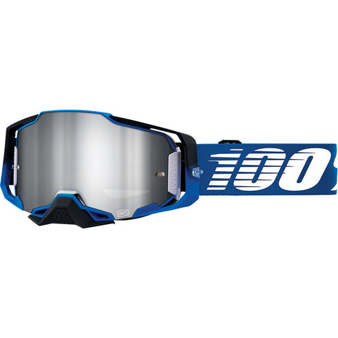 100% Armega Rockchuck Goggles-Flash Silver Lens