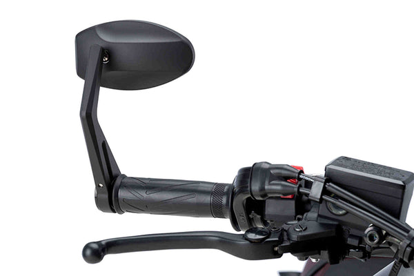 Puig Classic Oval Universal Bar End Mirror - Black