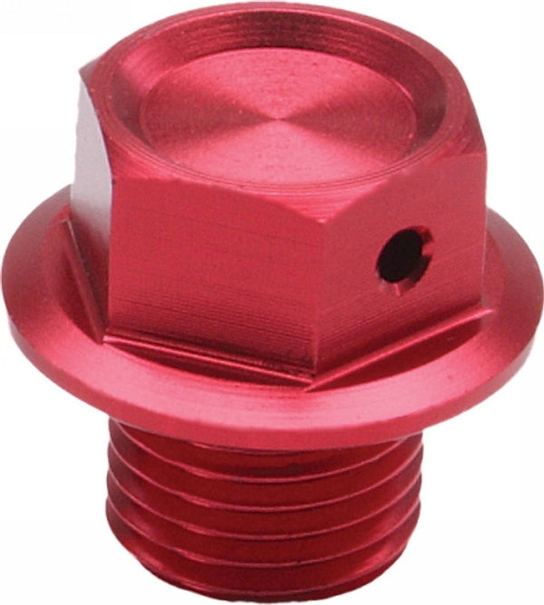 Zeta Magnetic Drain Bolt - MX10X16-P1.25 - Red