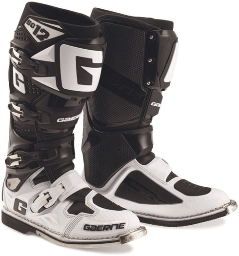 Gaerne SG-12 MX Boots - White/Black