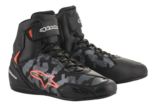 Alpinestars Faster-3 Shoes - Black/Grey Camo/Red