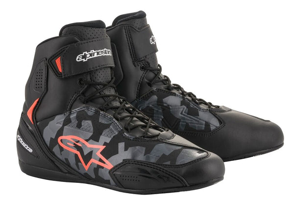 Alpinestars Faster-3 Shoes - Black/Grey Camo/Red