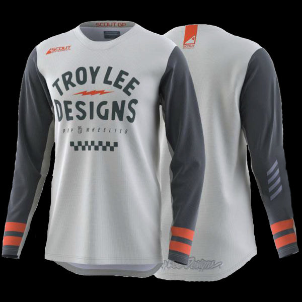 Troy Lee Designs Scout GP Jersey Ride on Charcoal/Vintage White