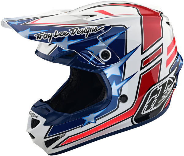 Troy Lee Designs SE4 Flagstaff Helmet W/Mips White