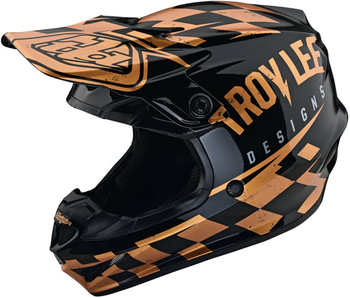Troy Lee Designs SE4 Race Shop Helmet W/Mips Black/Gold
