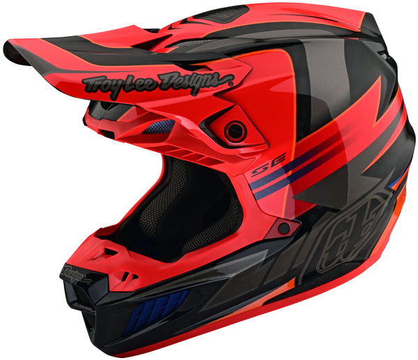 Troy Lee Designs SE5 (Carbon) Omega Helmet W/Mips Saber Rocket Red