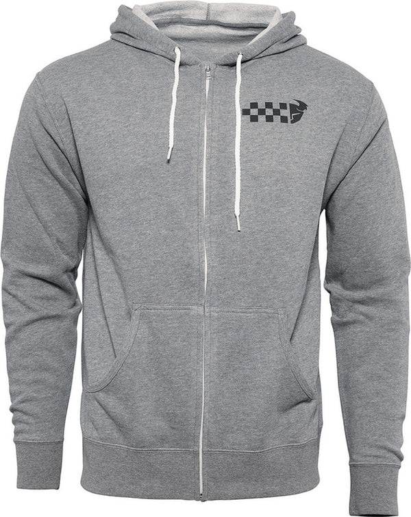 Thor Fleece Checkers Zip Hoodie Grey