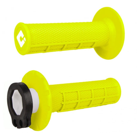 ODI Half Waffle Lock On Grips - Fluo Yellow