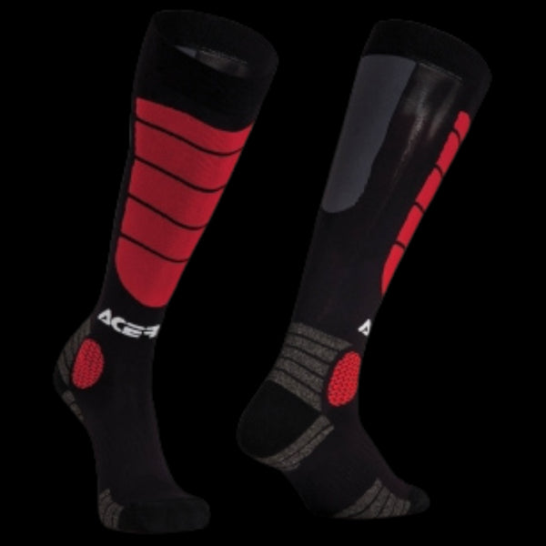 Acerbis MX Impact Youth Socks - Black/Red