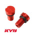 Zeta Front Fork Airvalve Cap Screw KYB / SHOWA Red 2PCS