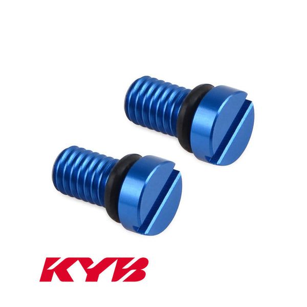 Zeta Front Fork Airvalve Cap Screw KYB / SHOWA Blue 2PCS