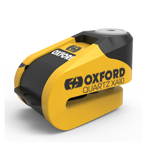 Oxford Quartz XA10 Alarm Disk Lock (10mm Pin) - Yellow/Black