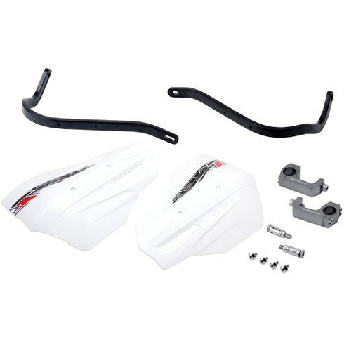 Zeta Armor Hand Guard XC PRO Kit (U-Clamp 28.6mm Bar) - Black/White