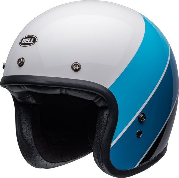 Bell Custom 500 Riff Helmet - White/Blue