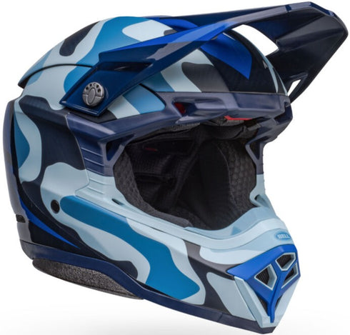 Bell Moto-10 Spherical Ferrandis Merchant Helmet - Dark Blue/Light Blue (ECE 22.06)