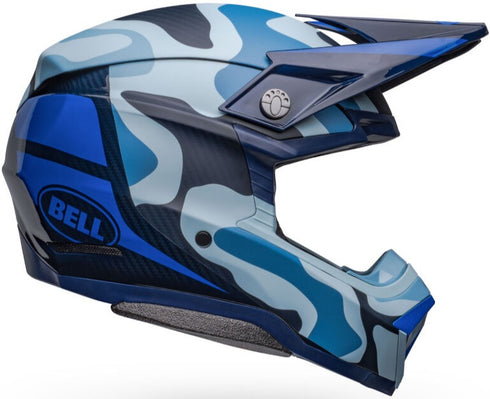 Bell Moto-10 Spherical Ferrandis Merchant Helmet - Dark Blue/Light Blue (ECE 22.06)