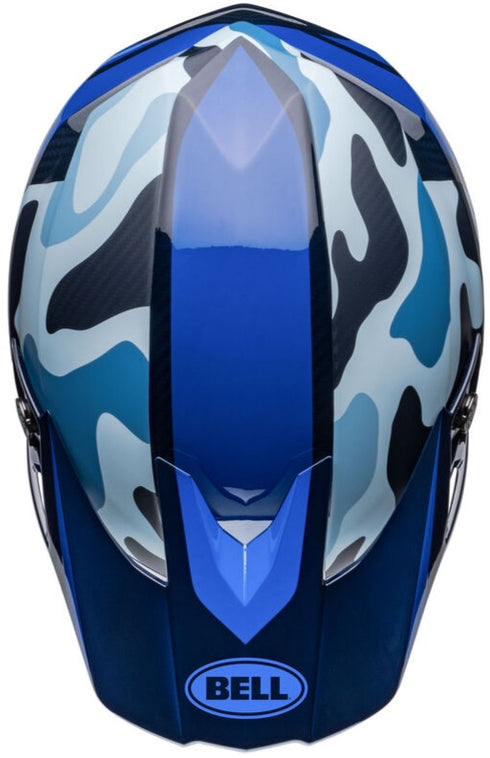 Bell Moto-10 Spherical Ferrandis Merchant Helmet - Dark Blue/Light Blue (ECE 22.06)